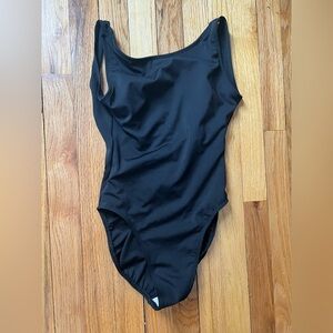 Black Open-Back Leotard